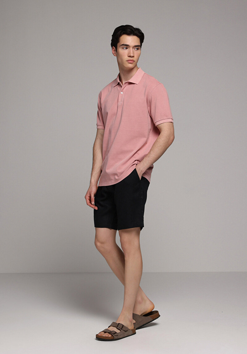 Зображення Поло З Коротким Рукавом Чоловіче Рожеве