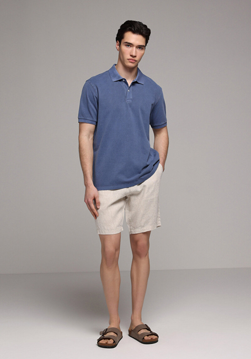 Зображення Поло З Коротким Рукавом Чоловіче Блакитне