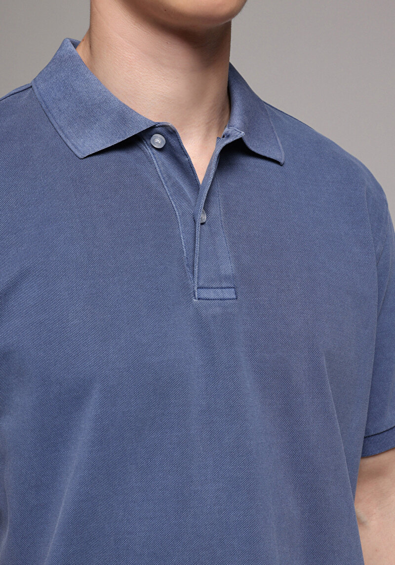 Зображення Поло З Коротким Рукавом Чоловіче Блакитне