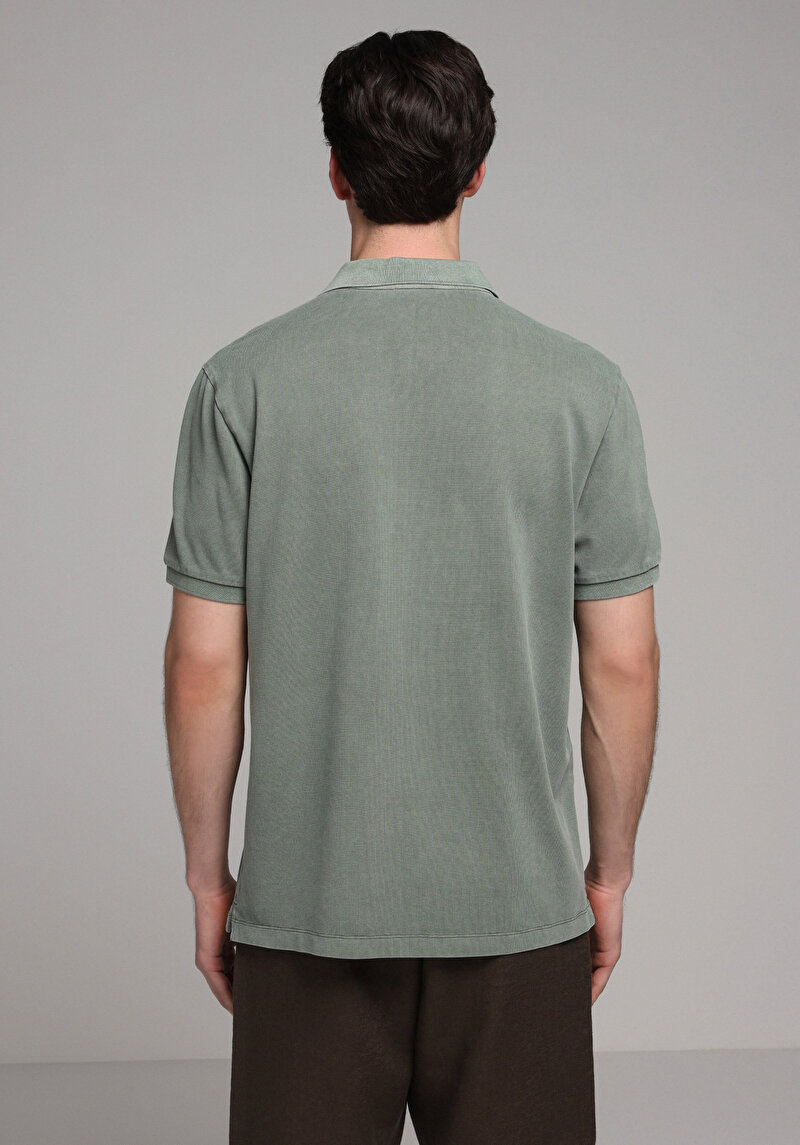 Зображення Поло З Коротким Рукавом Чоловіче Зелене