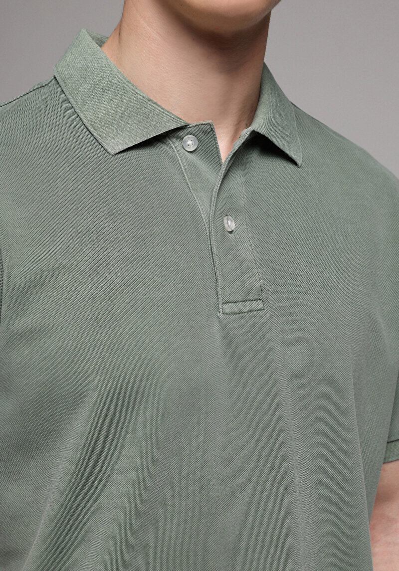 Зображення Поло З Коротким Рукавом Чоловіче Зелене