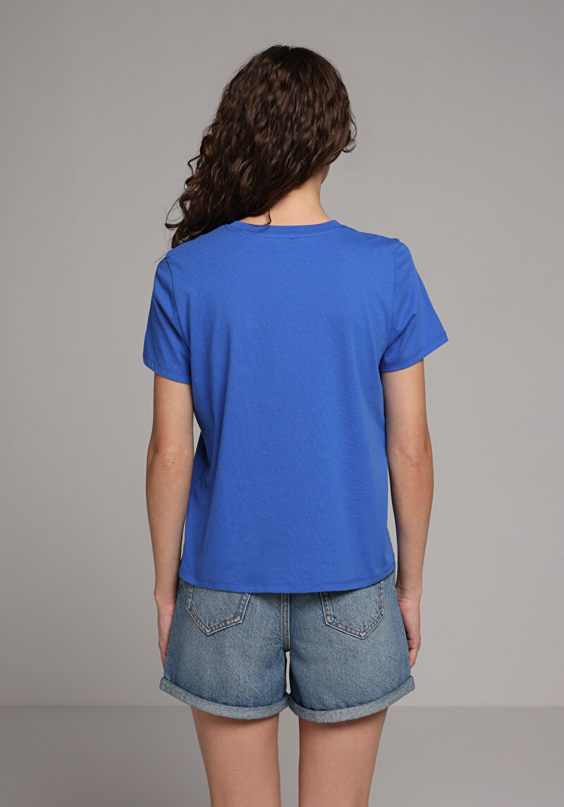 Зображення Футболка З Коротким Рукавом Жіноча Блакитна