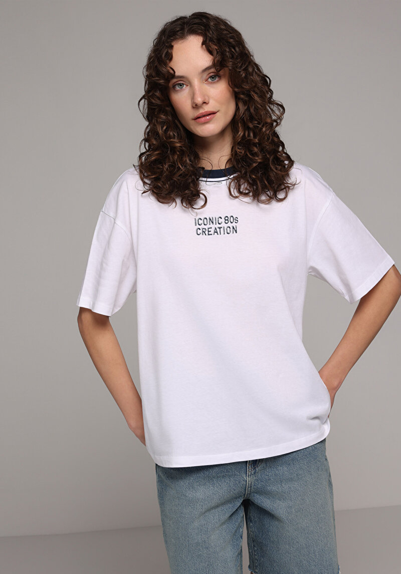 Зображення Футболка З Коротким Рукавом Жіноча Біла
