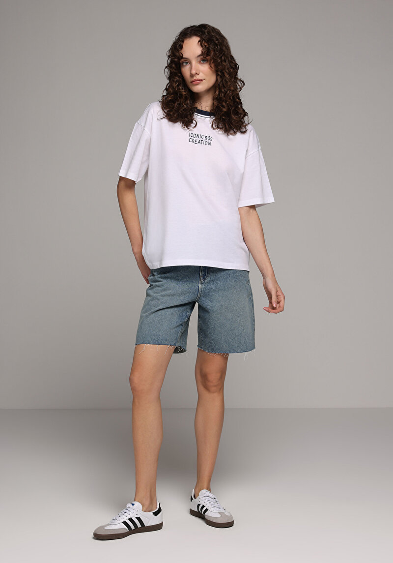 Зображення Футболка З Коротким Рукавом Жіноча Біла