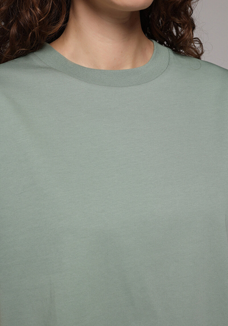 Зображення Футболка З Коротким Рукавом Жіноча Зелена