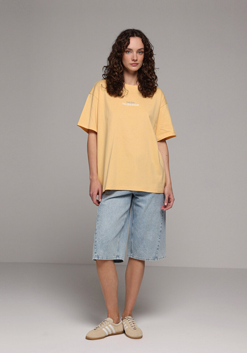 Показати інформацію про Футболка З Коротким Рукавом Жіноча Жовта