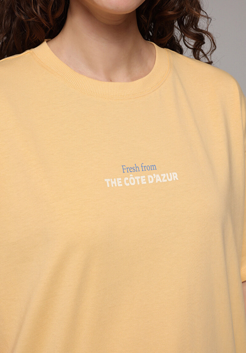 Показати інформацію про Футболка З Коротким Рукавом Жіноча Жовта