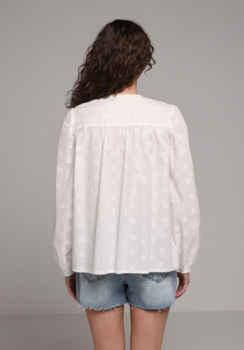 Зображення Сорочка З Довгим Рукавом Жіноча Біла