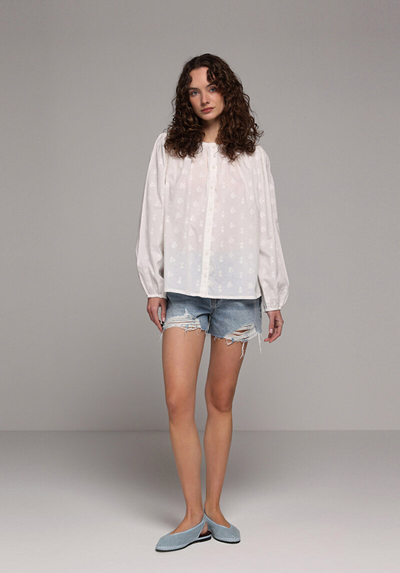 Зображення Сорочка З Довгим Рукавом Жіноча Біла