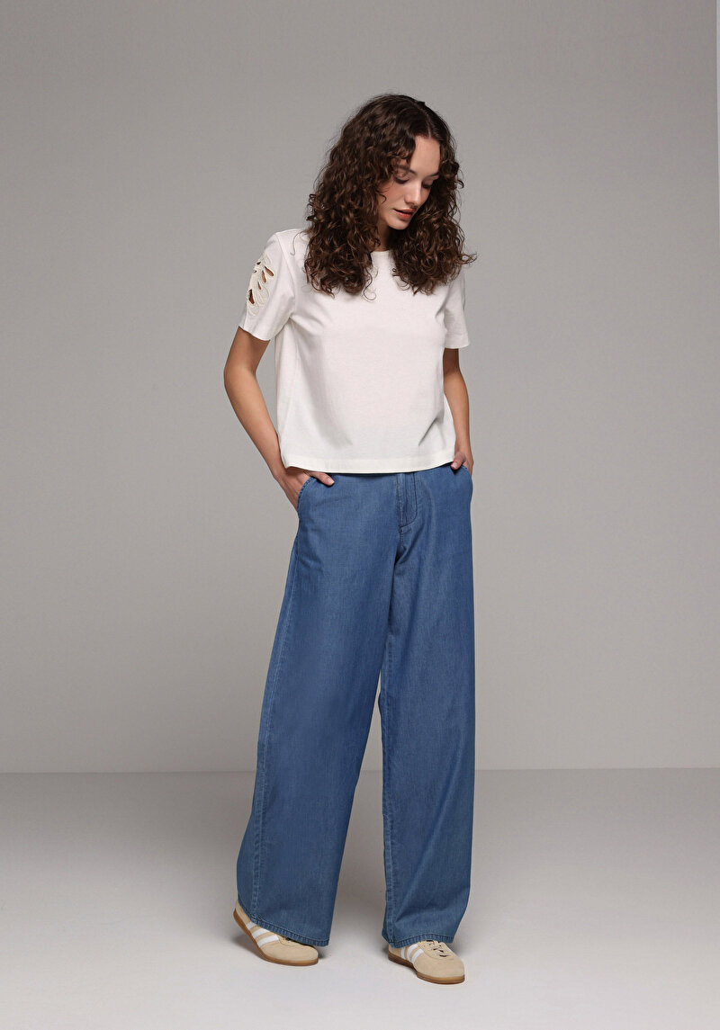 Зображення Блуза З Коротким Рукавом Жіночий Бежева