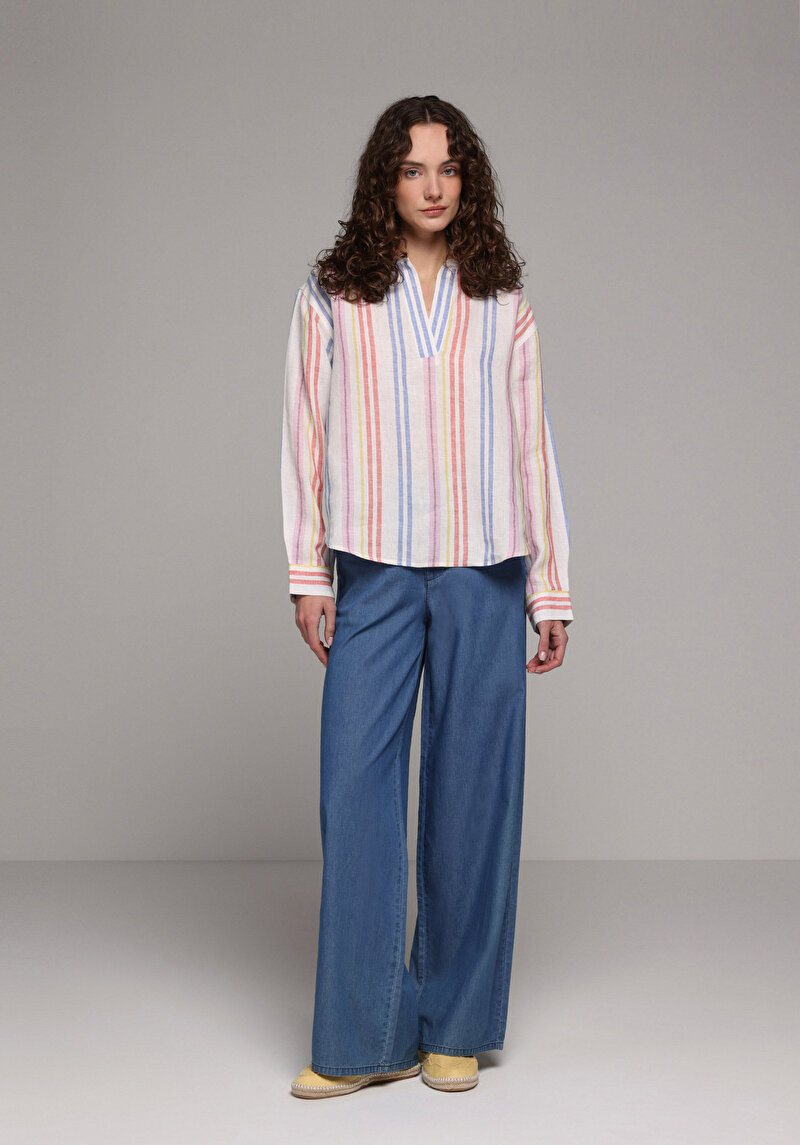 Зображення Сорочка З Довгим Рукавом Жіноча Мультіколор