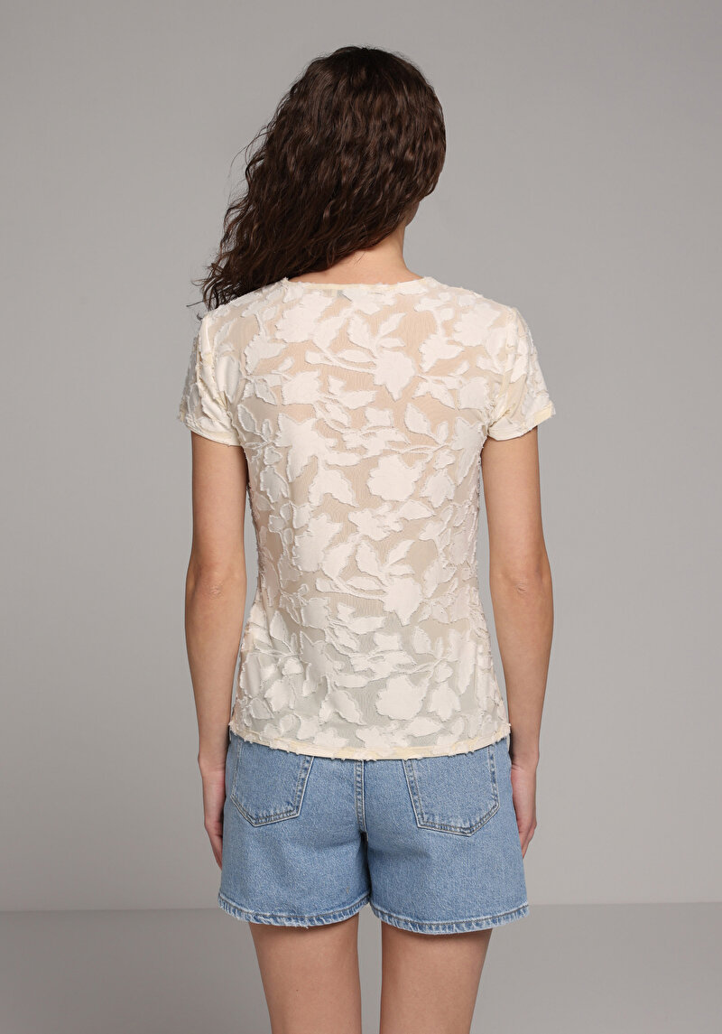 Зображення Блуза З Коротким Рукавом Жіночий Бежева