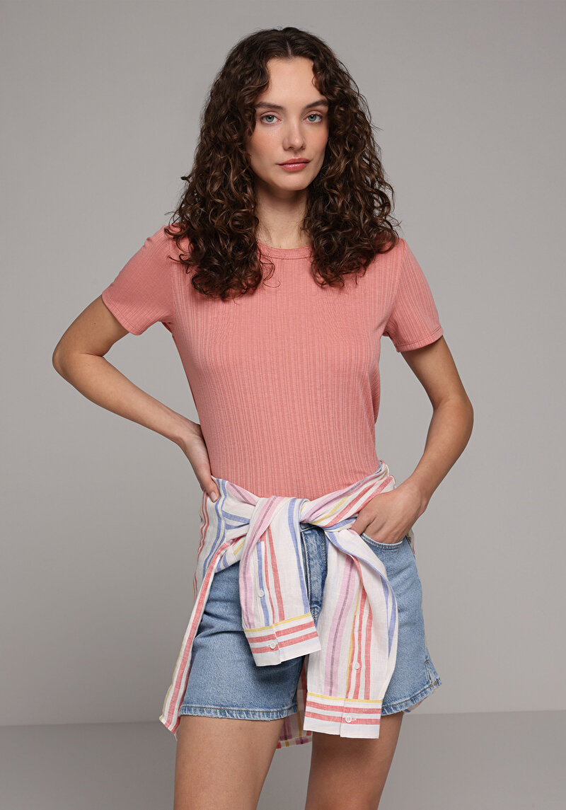 Зображення Футболка З Коротким Рукавом Жіноча Рожева