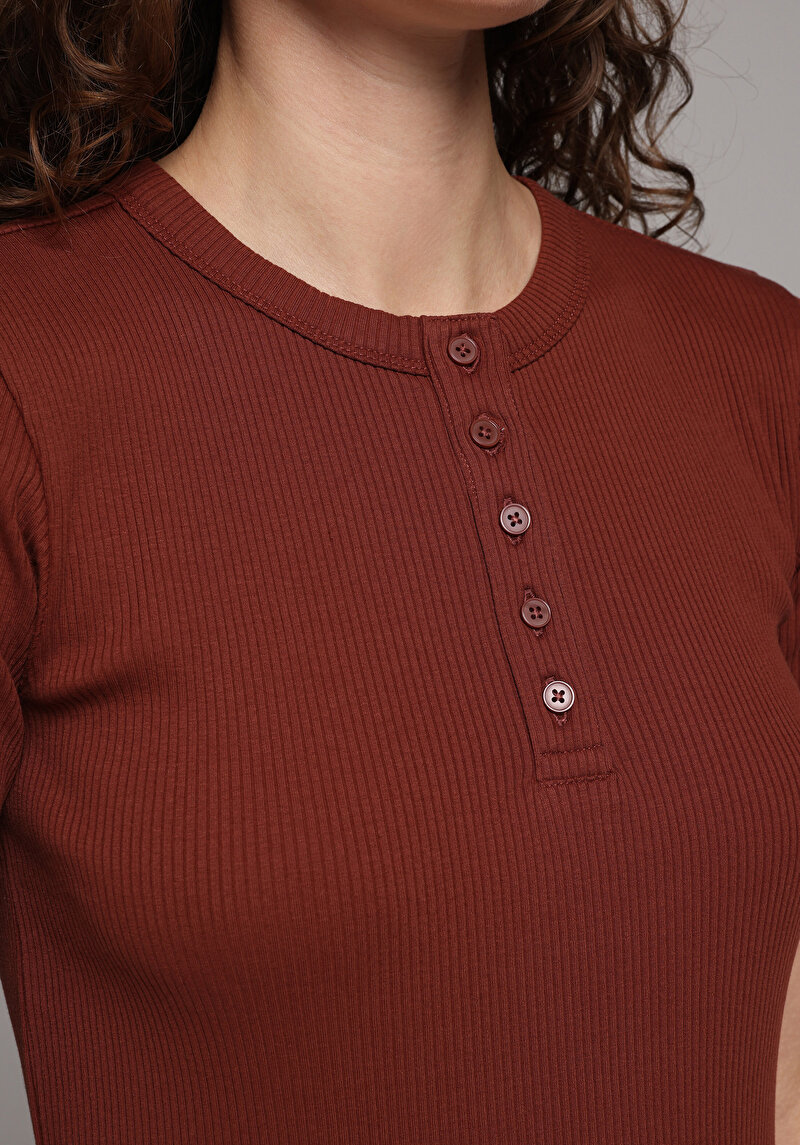 Показати інформацію про Поло З Коротким Рукавом Жіноче Коричневе