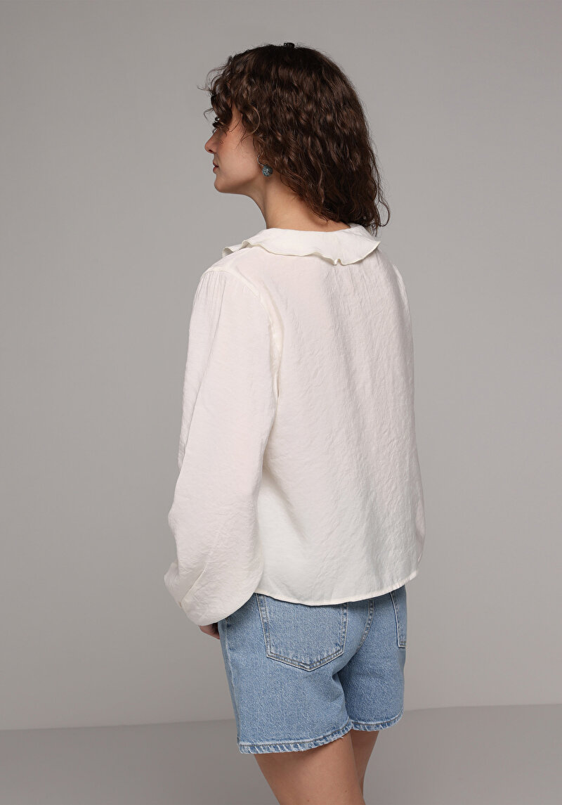 Зображення Сорочка З Довгим Рукавом Жіноча Бежева