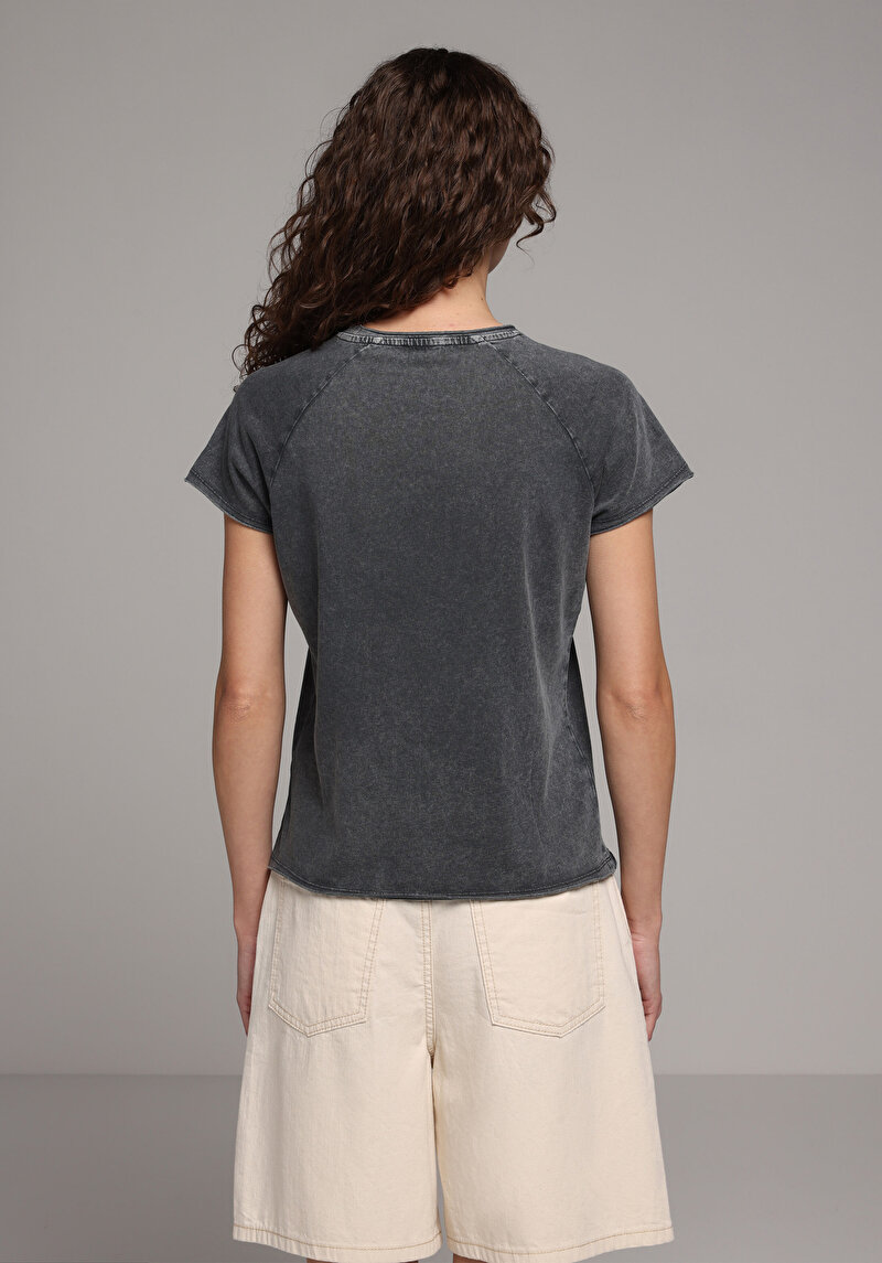Зображення Футболка З Коротким Рукавом Жіноча Сіра