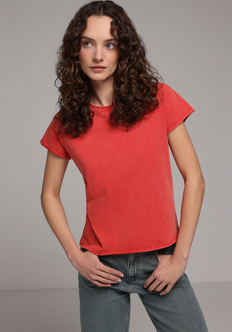 Зображення Футболка З Коротким Рукавом Жіноча Червона