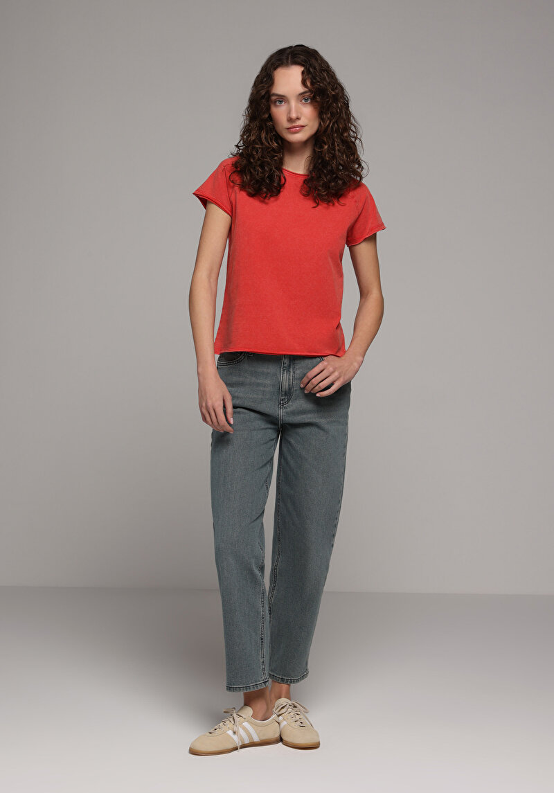 Зображення Футболка З Коротким Рукавом Жіноча Червона