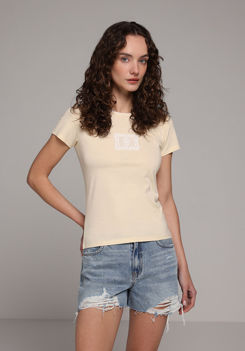 Зображення Блуза З Коротким Рукавом Жіночий Жовта