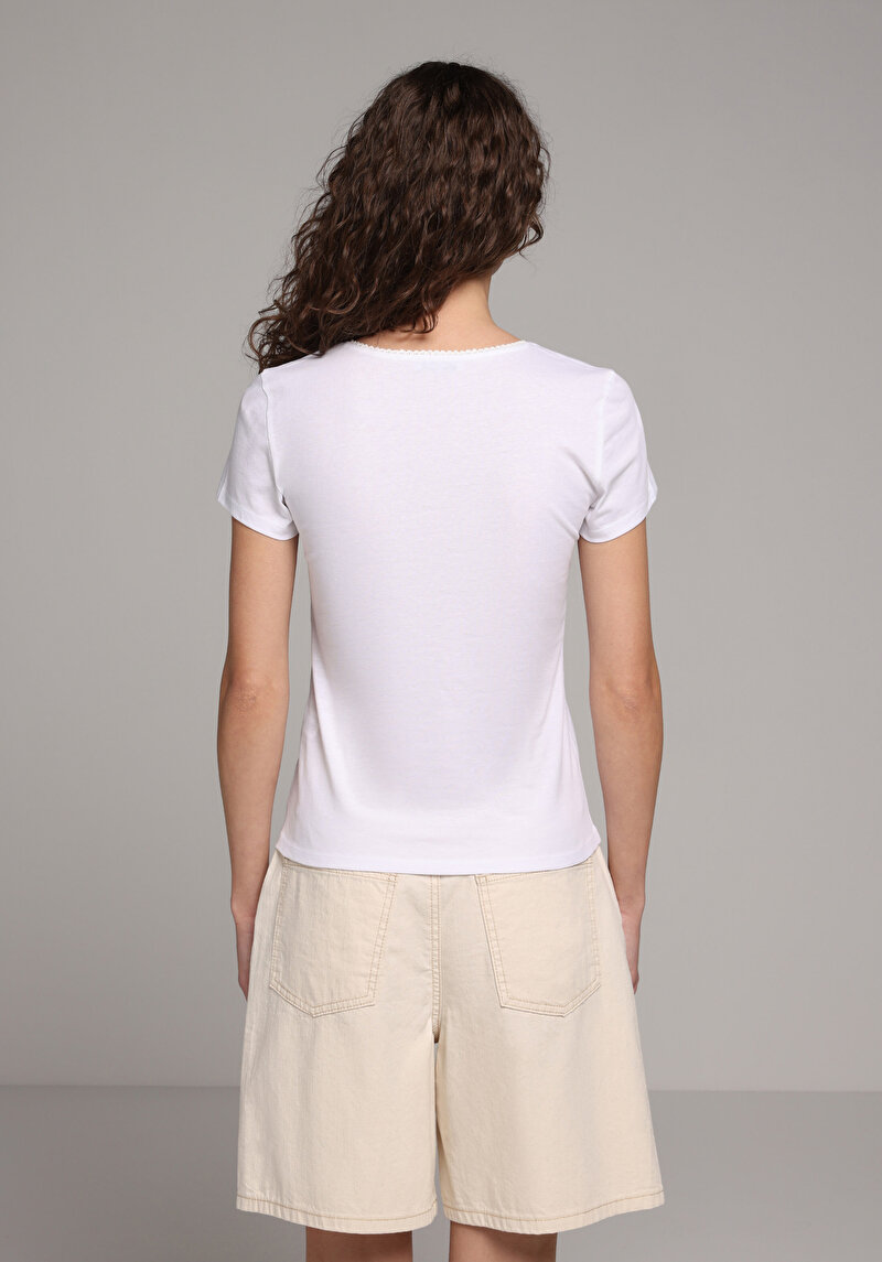 Зображення Блуза З Коротким Рукавом Жіночий Біла