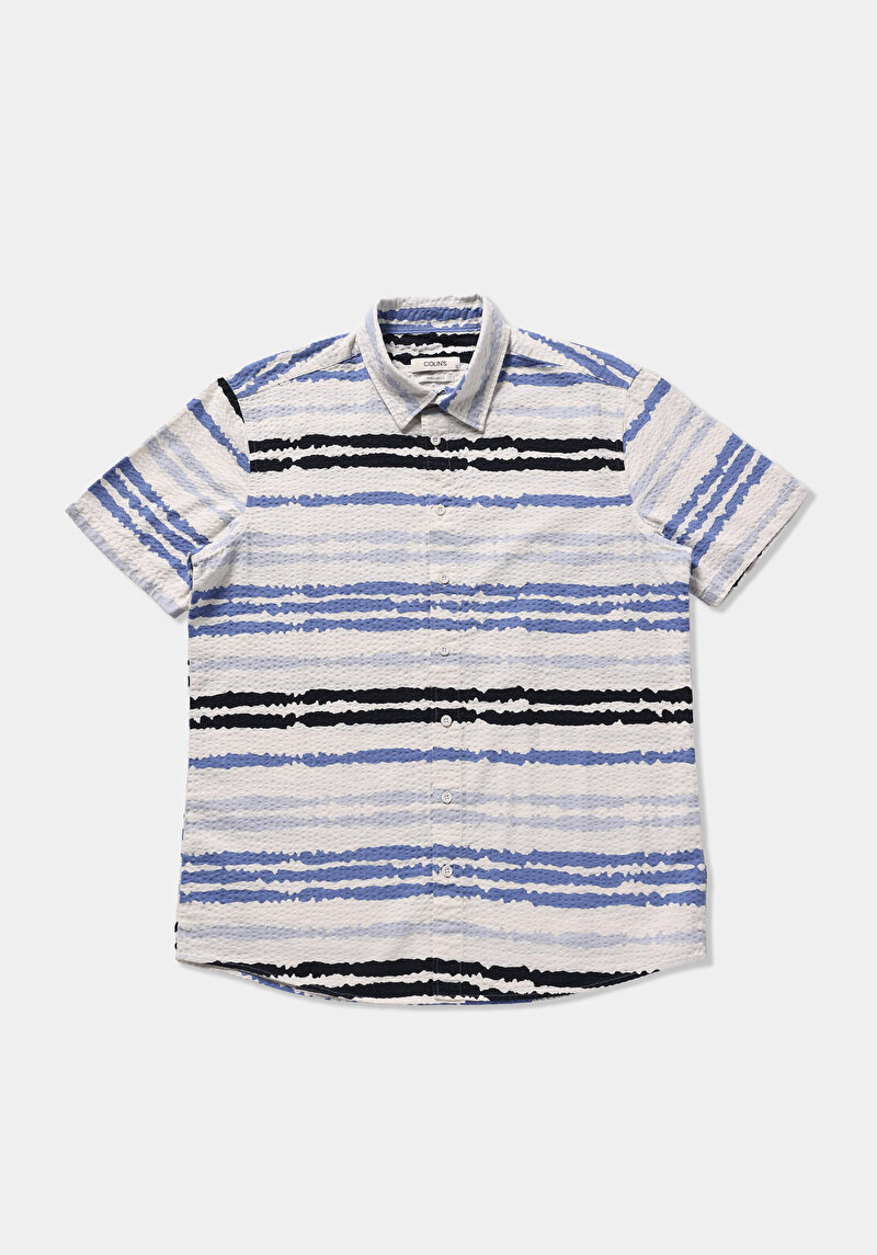 Зображення Сорочка З Коротким Рукавом Чоловіча Блакитна