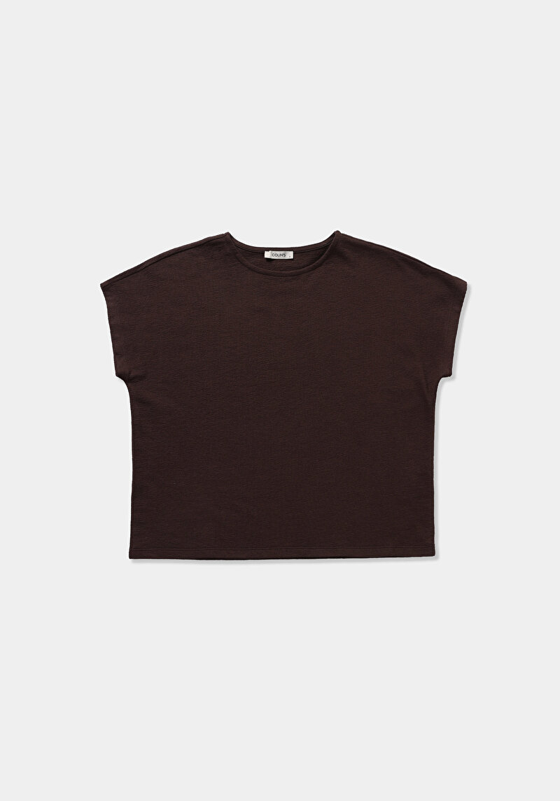 Зображення Футболка З Коротким Рукавом Жіноча Коричнева