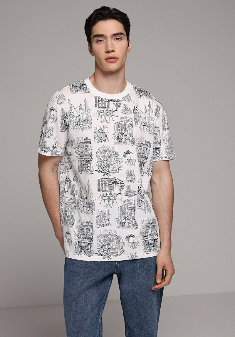 Зображення Футболка З Коротким Рукавом Чоловіча Біла