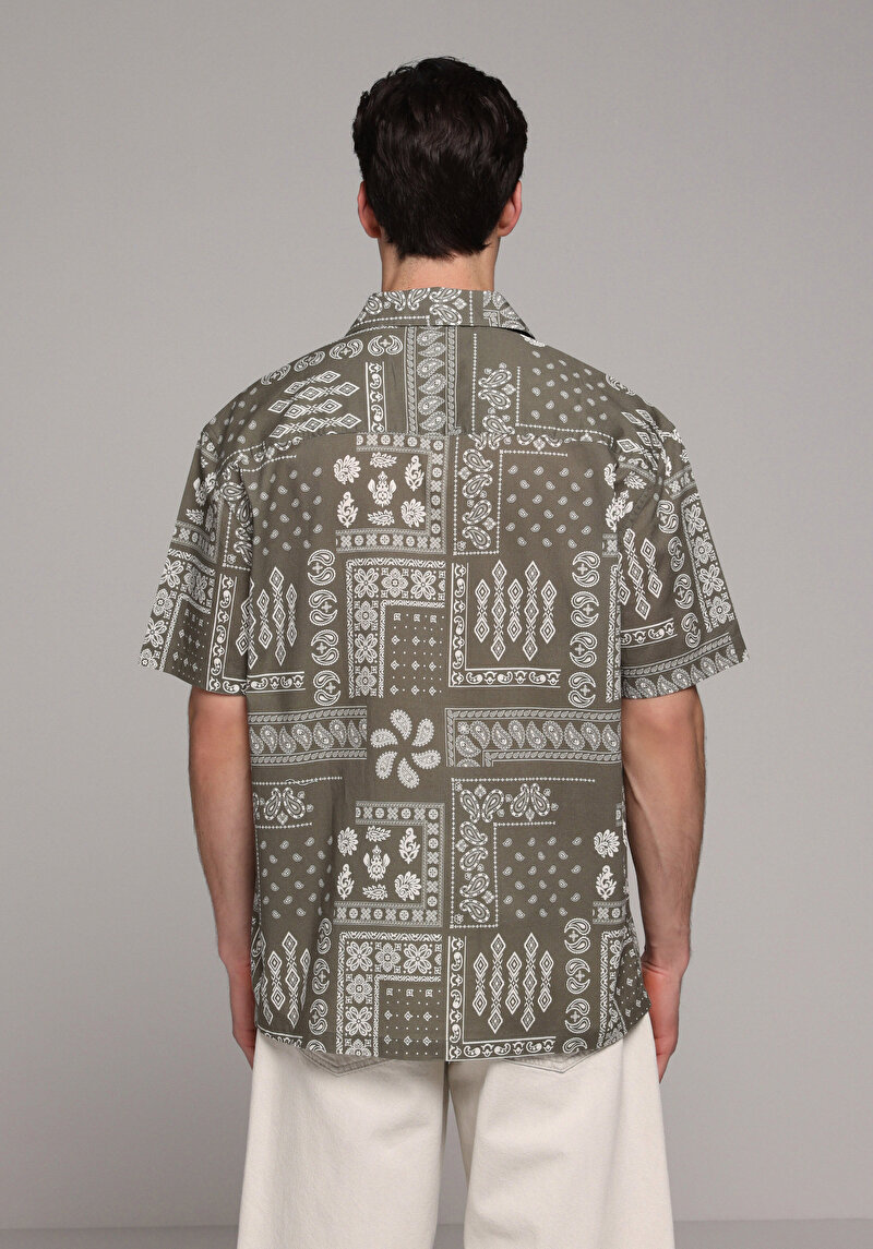 Зображення Сорочка З Коротким Рукавом Чоловіча Зелена