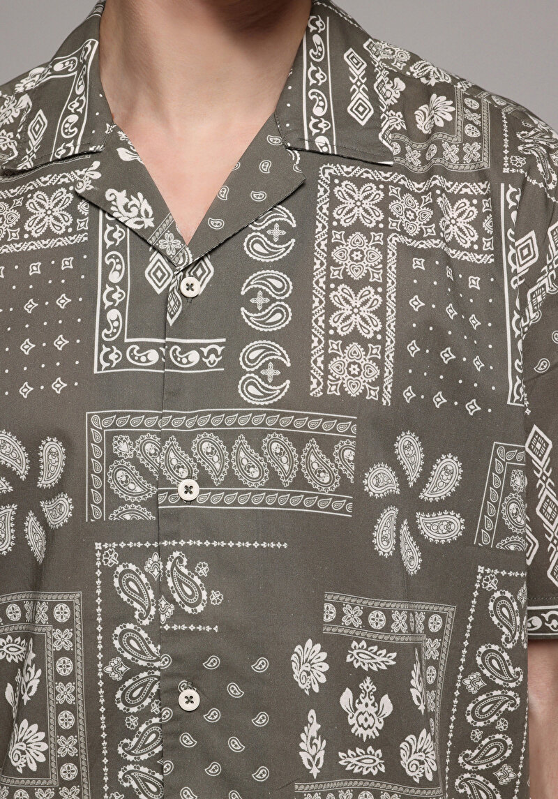 Зображення Сорочка З Коротким Рукавом Чоловіча Зелена