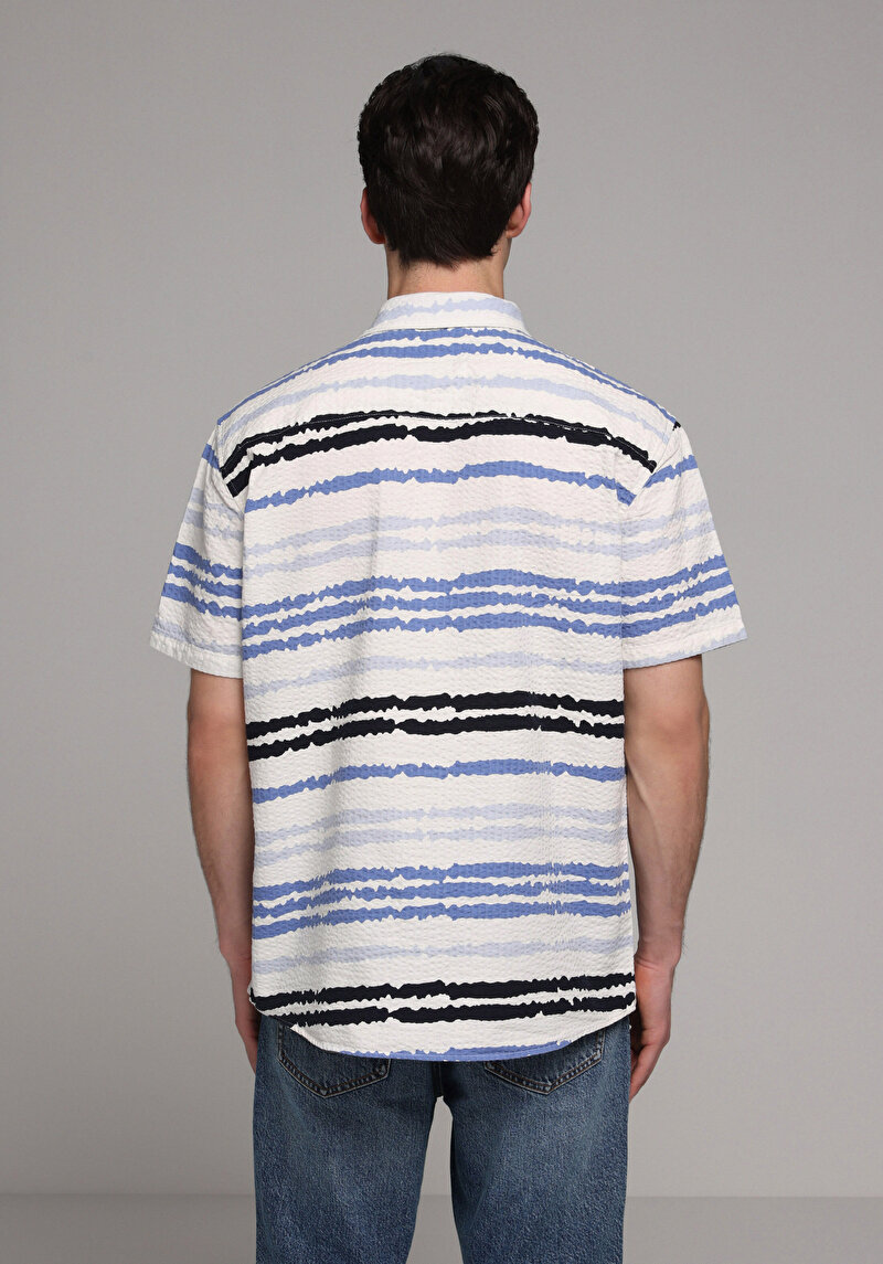 Зображення Сорочка З Коротким Рукавом Чоловіча Блакитна