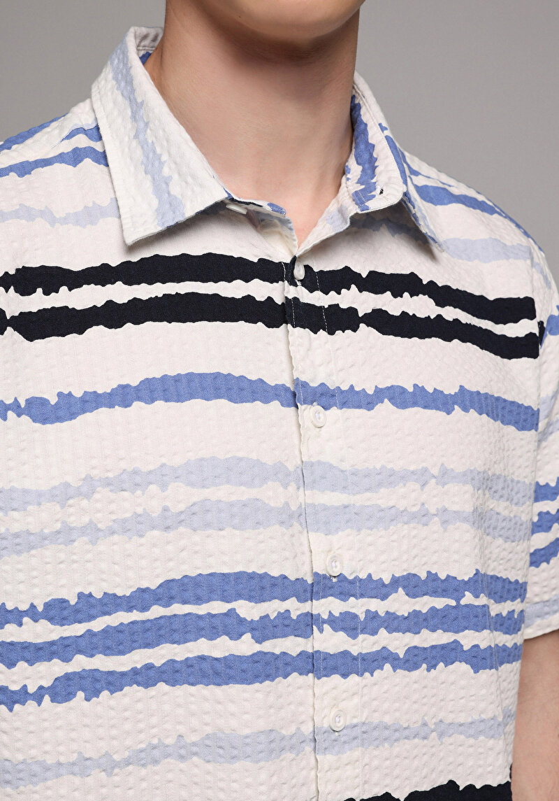 Зображення Сорочка З Коротким Рукавом Чоловіча Блакитна