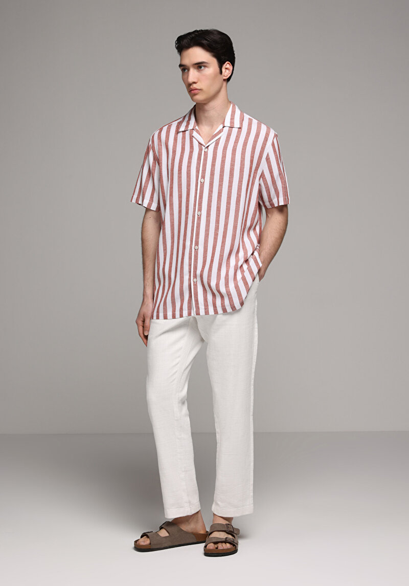 Зображення Сорочка З Коротким Рукавом Чоловіча Помаранчева