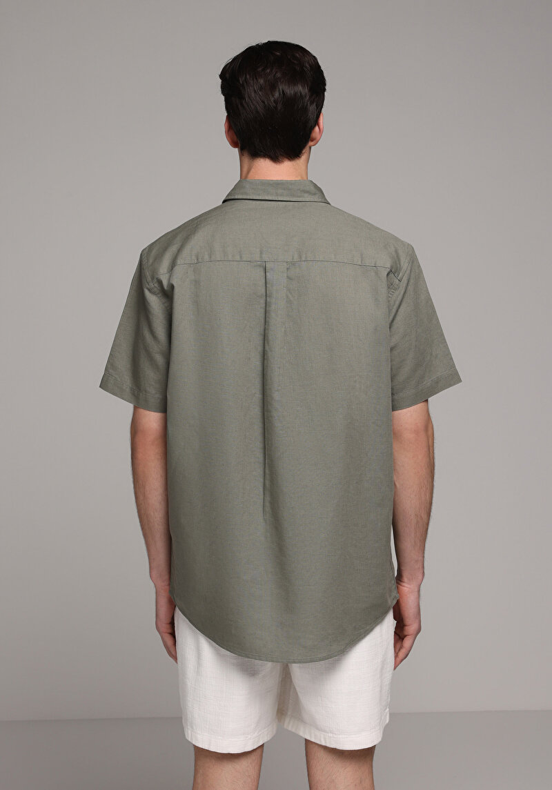 Зображення Сорочка З Коротким Рукавом Чоловіча Зелена