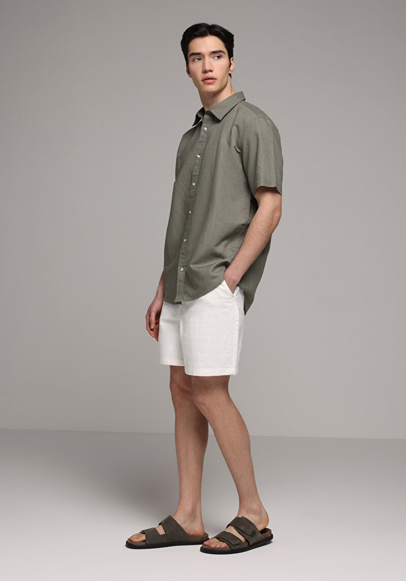 Зображення Сорочка З Коротким Рукавом Чоловіча Зелена