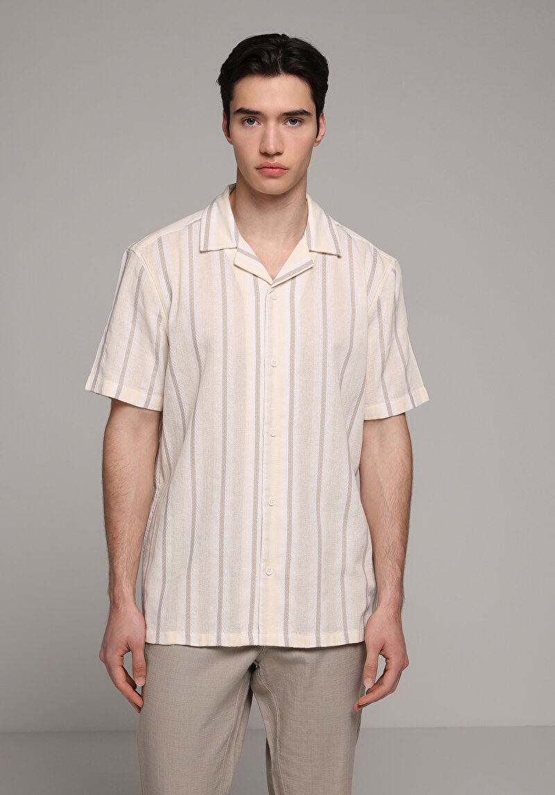 Зображення Сорочка З Коротким Рукавом Чоловіча Коричнева