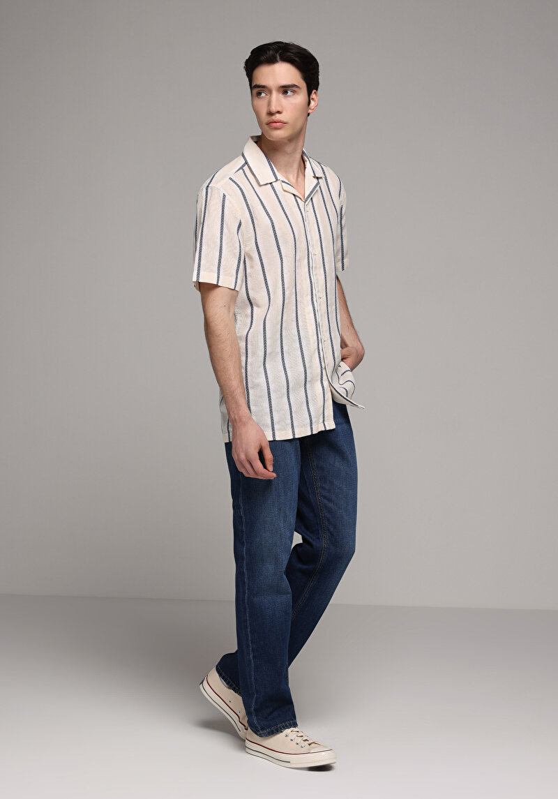 Зображення Сорочка З Коротким Рукавом Чоловіча Синя