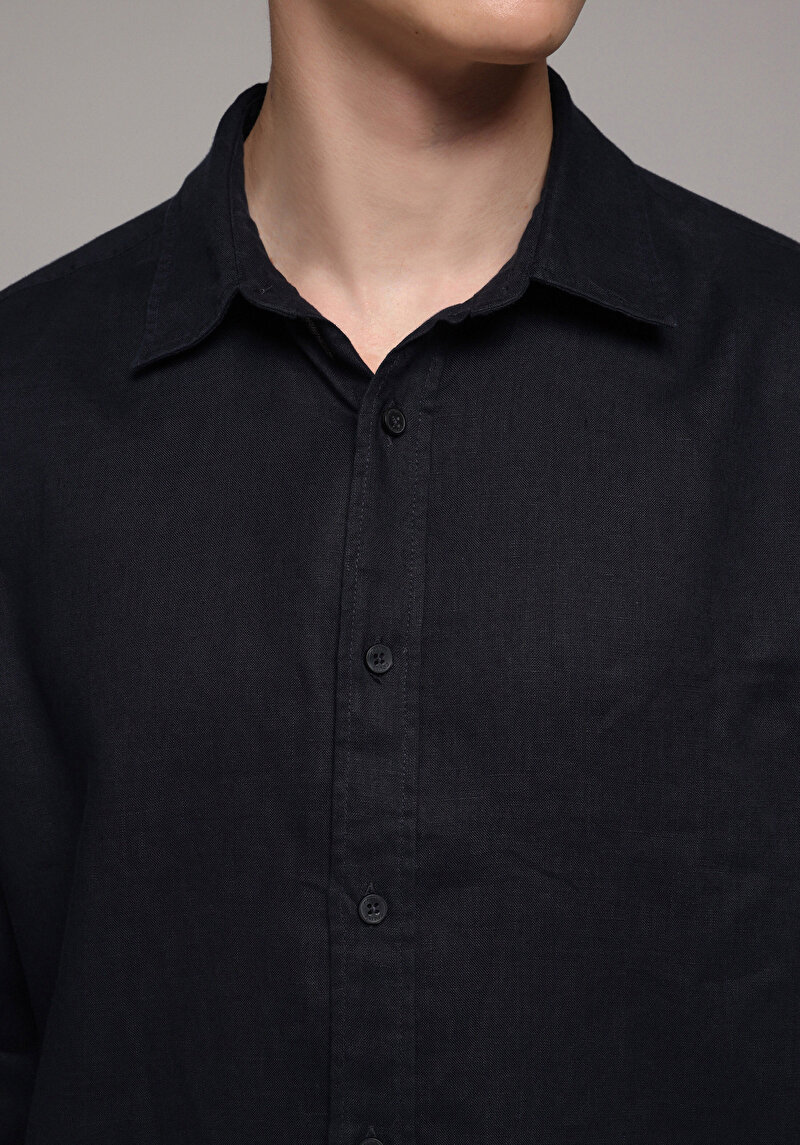 Зображення Сорочка З Довгим Рукавом Чоловіча Синя