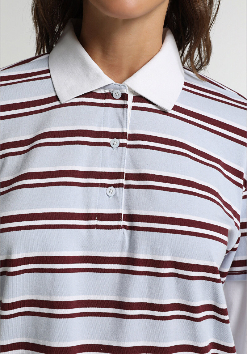 Зображення Теніска Поло З Довгим Рукавом Жіночий Мультіколор