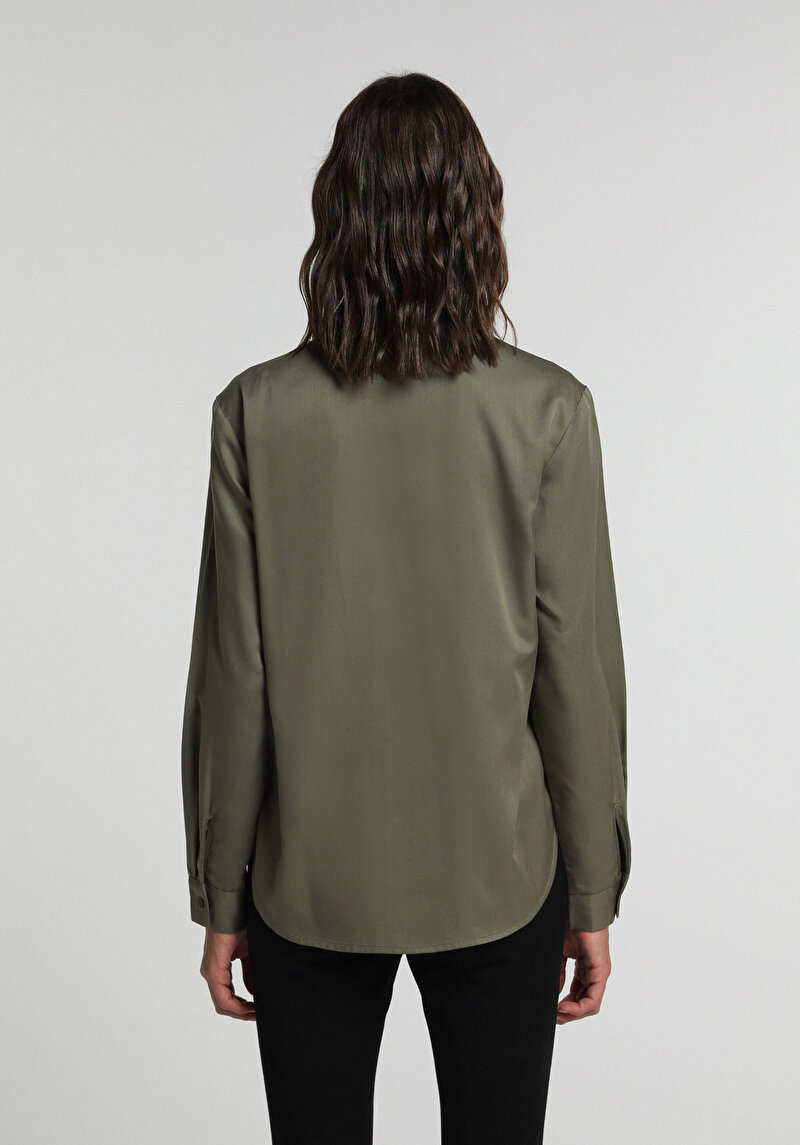 Зображення Сорочка З Довгим Рукавом Жіноча Зелена