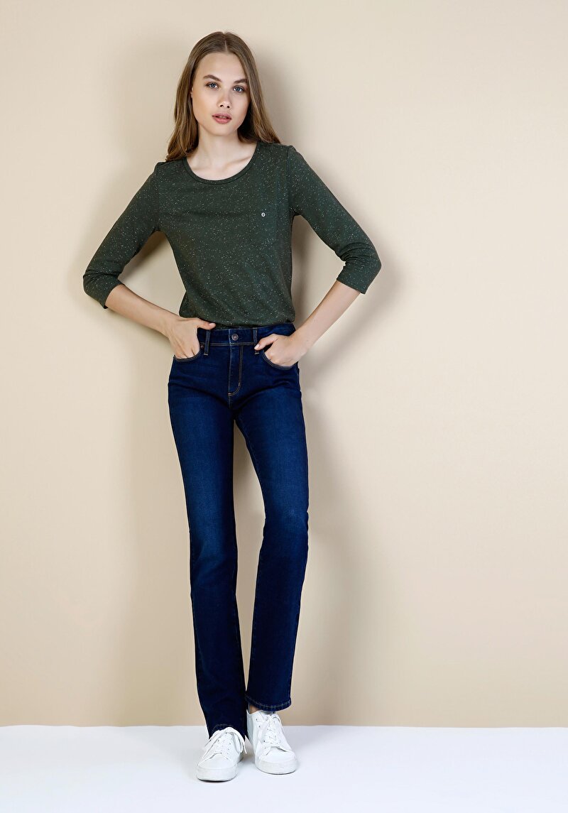 Показати інформацію про 792 Mila Джинси Жіночі Сині Класичного Крою Cl1031115