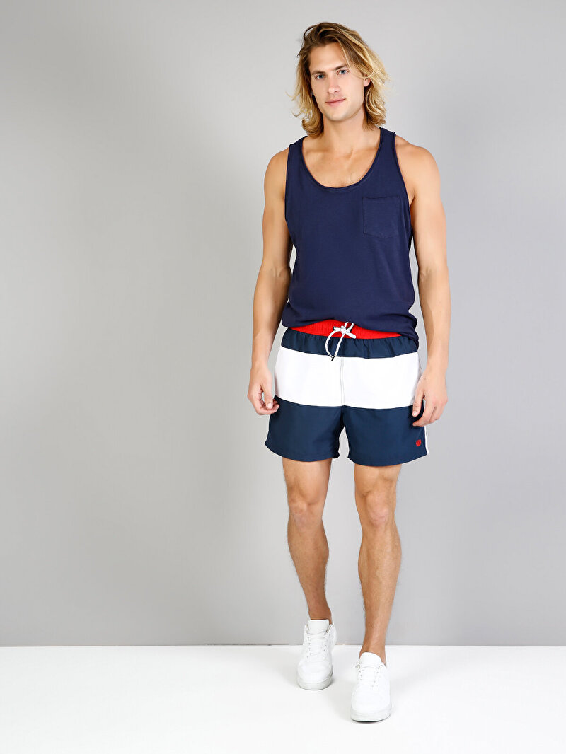 Показати інформацію про Пляжні Шорти Чоловічі Сині Класичного Крою Cl1025560