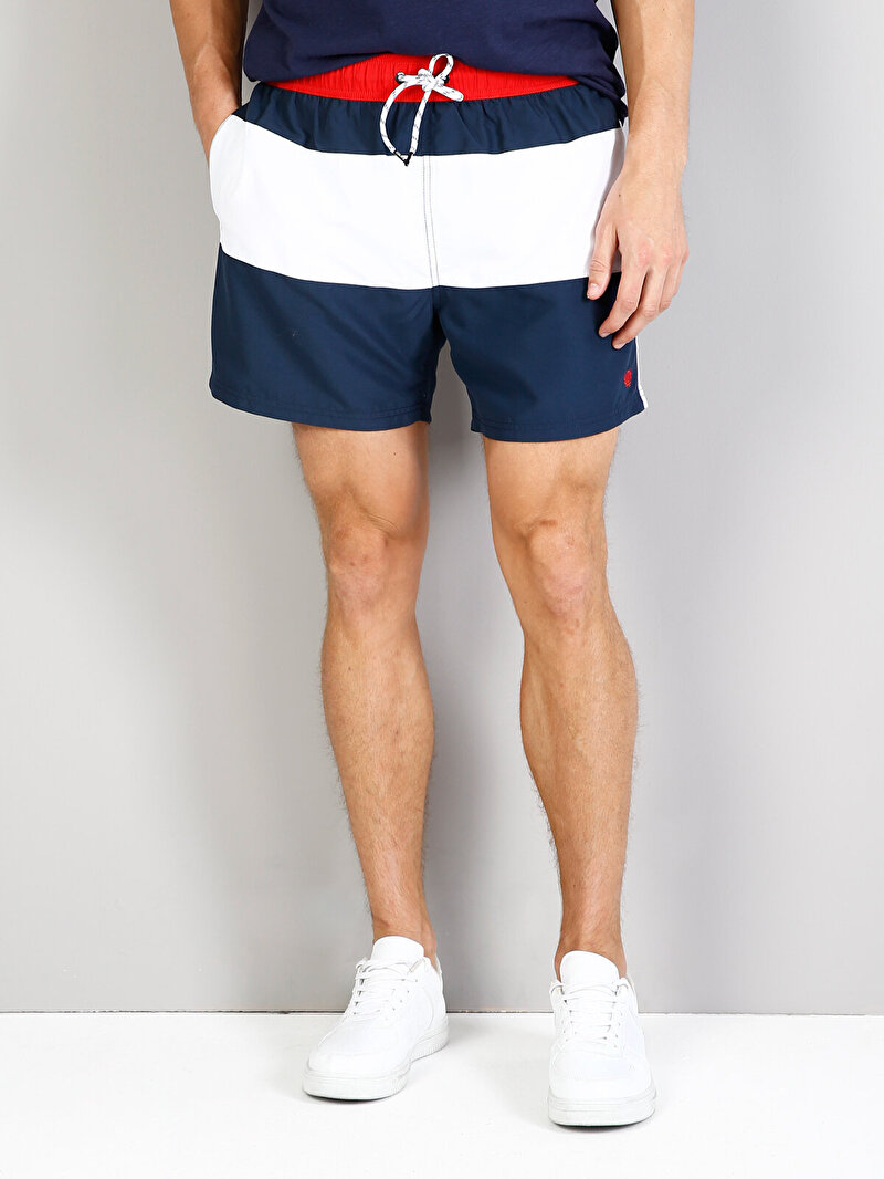 Показати інформацію про Пляжні Шорти Чоловічі Сині Класичного Крою Cl1025560