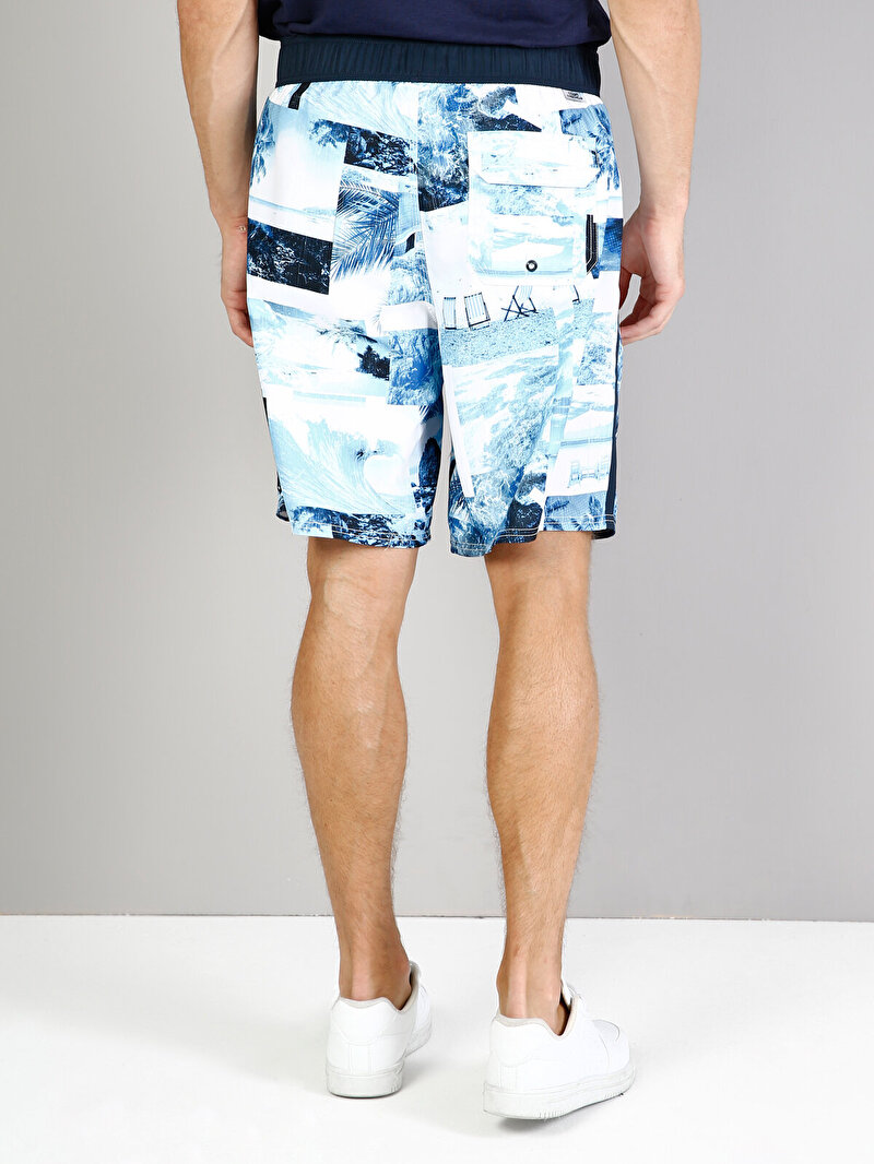 Показати інформацію про Пляжні Шорти Чоловічі Сині Класичного Крою Cl1033483