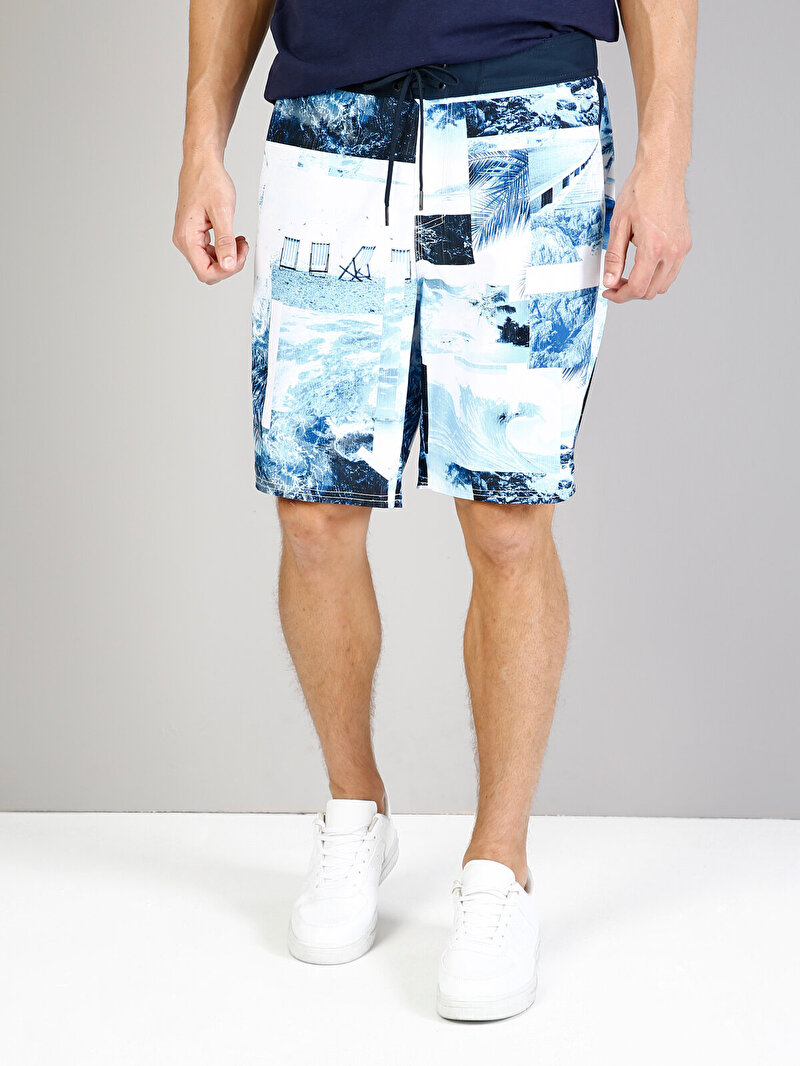 Показати інформацію про Пляжні Шорти Чоловічі Сині Класичного Крою Cl1033483