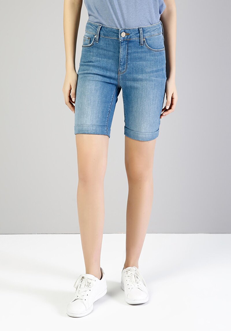 Показати інформацію про Шорти Жіночі Блакитні  Cl1036043