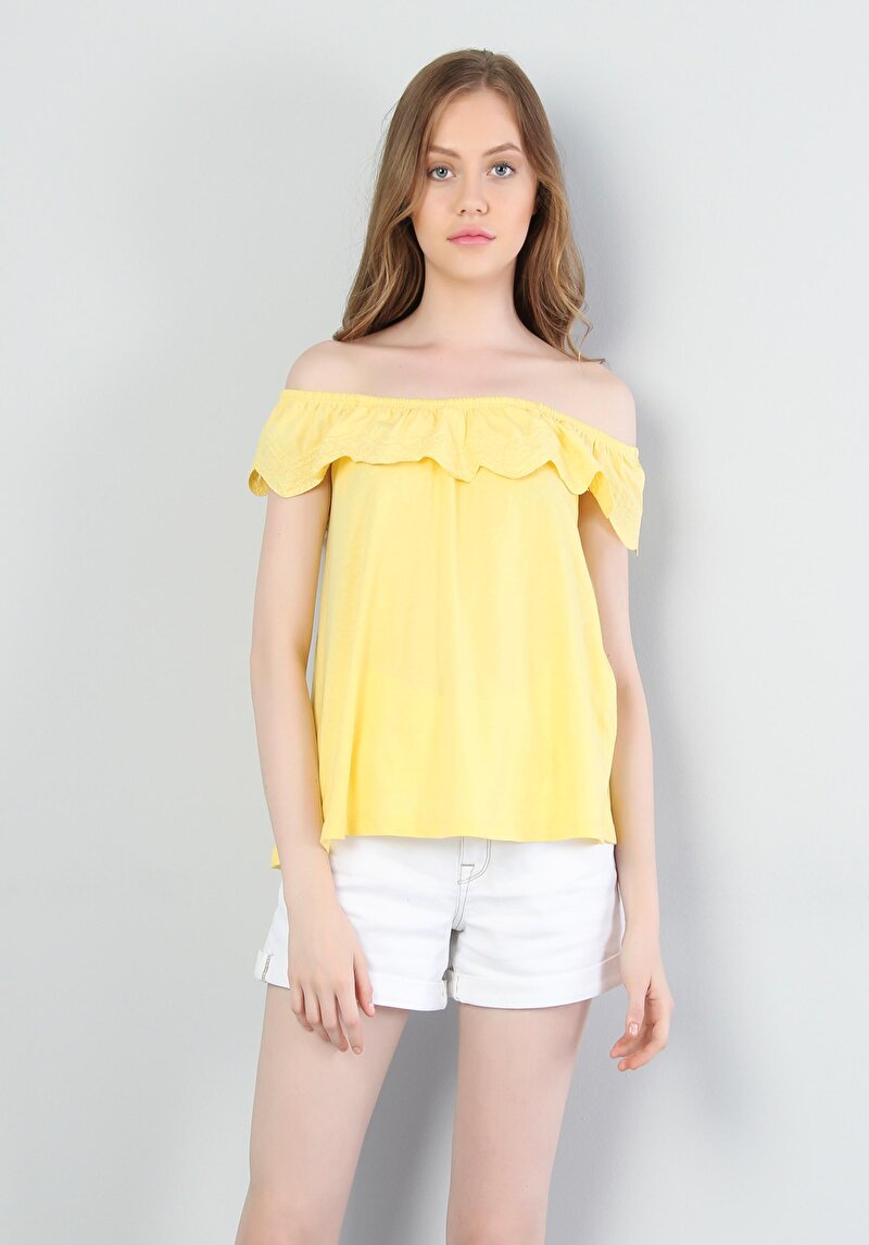 Показати інформацію про Футболка З Коротким Рукавом Жіноча Жовта  Cl1040457