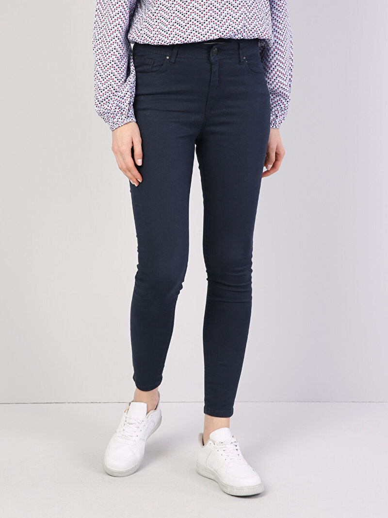 Показати інформацію про Брюки Жіночі Сині Супер Вузького Крою Cl1040396