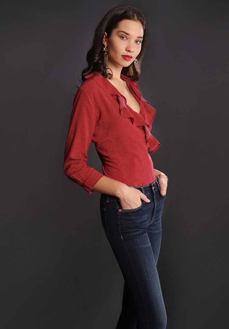Зображення Сорочка З Довгим Рукавом Жіноча Червона Cl1041525