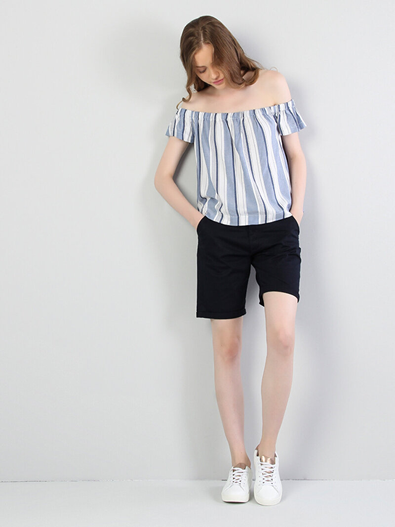 Зображення Сорочка З Коротким Рукавом Жіноча Блакитна Cl1033545