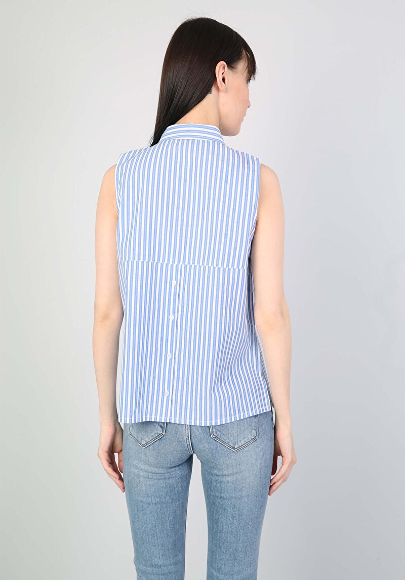 Зображення Сорочка З Коротким Рукавом Жіноча Блакитна Cl1043836